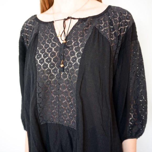 FREE PEOPLE Contrast Illusion Embroidered Blouse - Picture 8 of 8